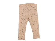Petit Piao café rose/denim blue dot legging modal